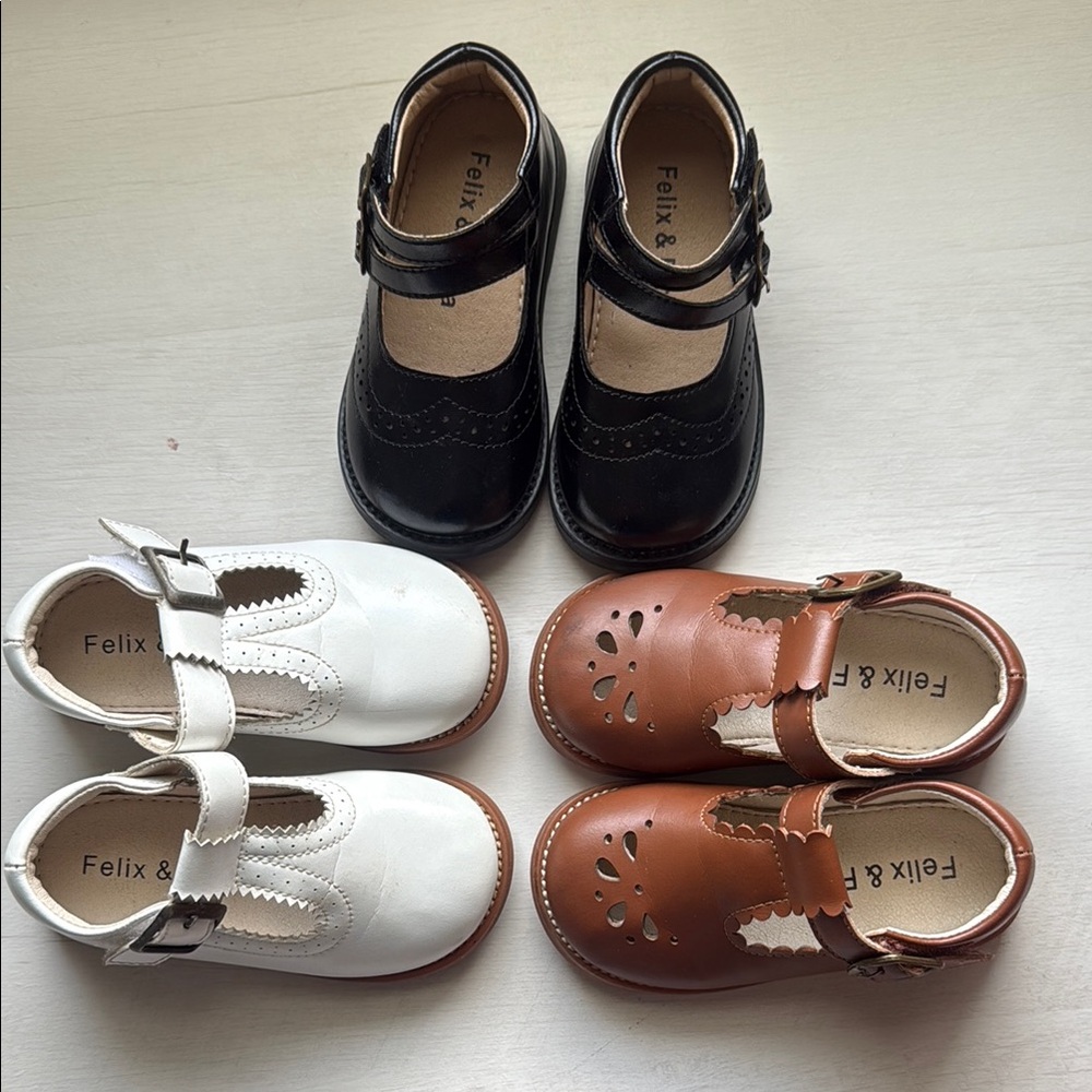 Kids Dress Shoes - Black, White, and Brown